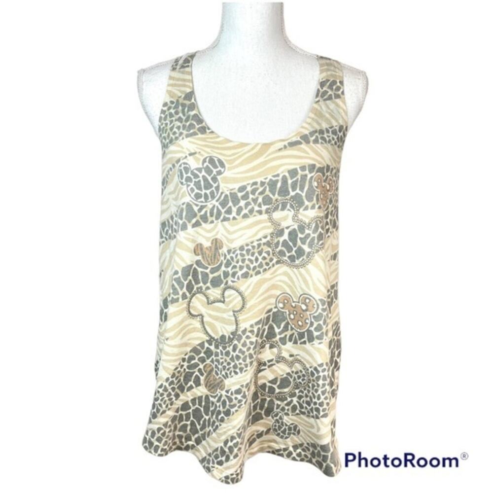 Disney Parks Minnie Mickey Mouse Leopard Zebra Giraffe Animal Print Tank Top XXL